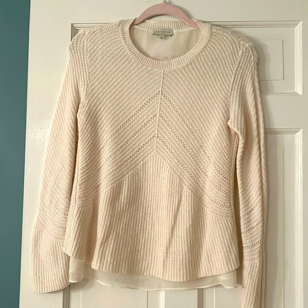 Lucky Brand silky lined stylish sweater, small